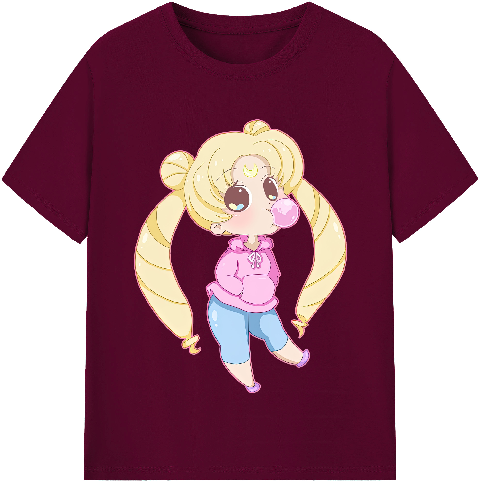 （画像用） 美少女戦士セーラームーン 愛野 美奈子 あいの みなこ Sailor Moon Aino Minako レディースカジュアルプリントTシャツ（綿100％）
